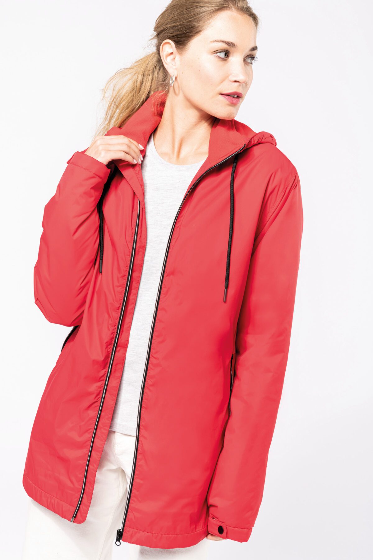 Veste à capuche avec doublure en micropolaire unisexe - K6153 – Image 6