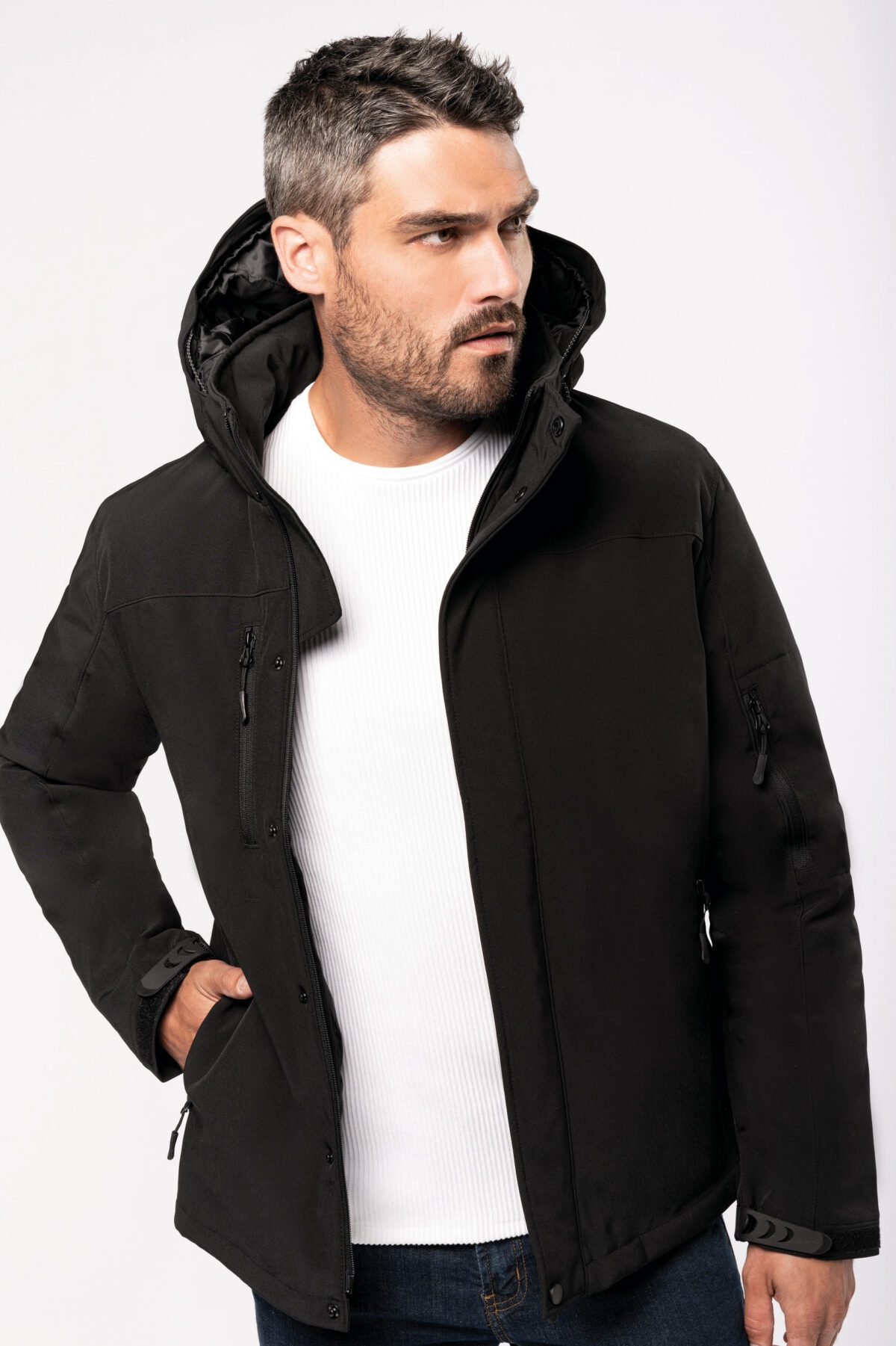 Parka softshell doublée capuche homme - K650 – Image 1