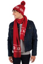 KP541 - Echarpe de Noël tricotée motif étoiles