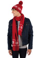 KP541 - Echarpe de Noël tricotée motif étoiles – Image 2