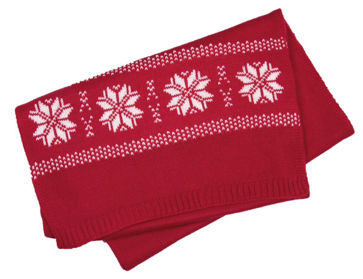 KP541 - Echarpe de Noël tricotée motif étoiles – Image 3