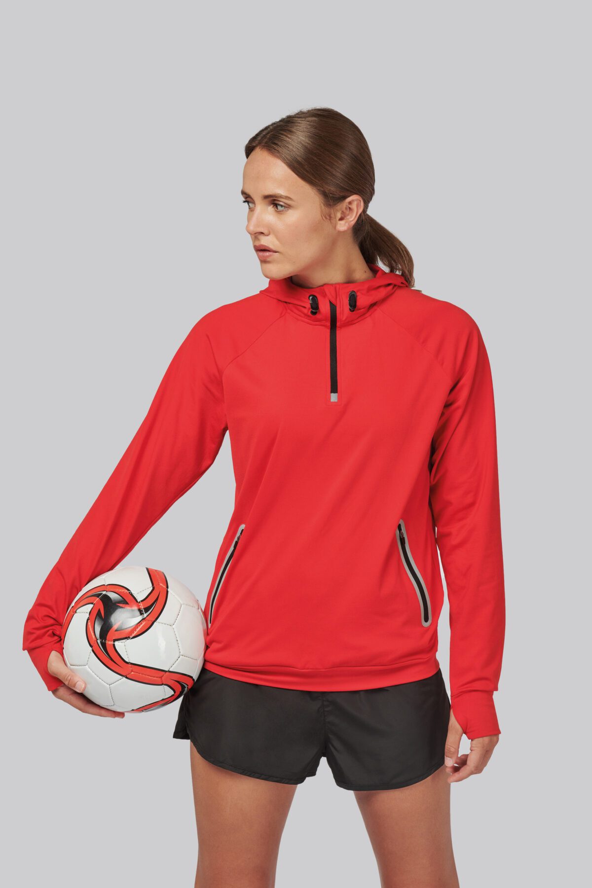 Sweat-shirt personnalisé à capuche 1/4 zip sport unisexe - PA360 – Image 11