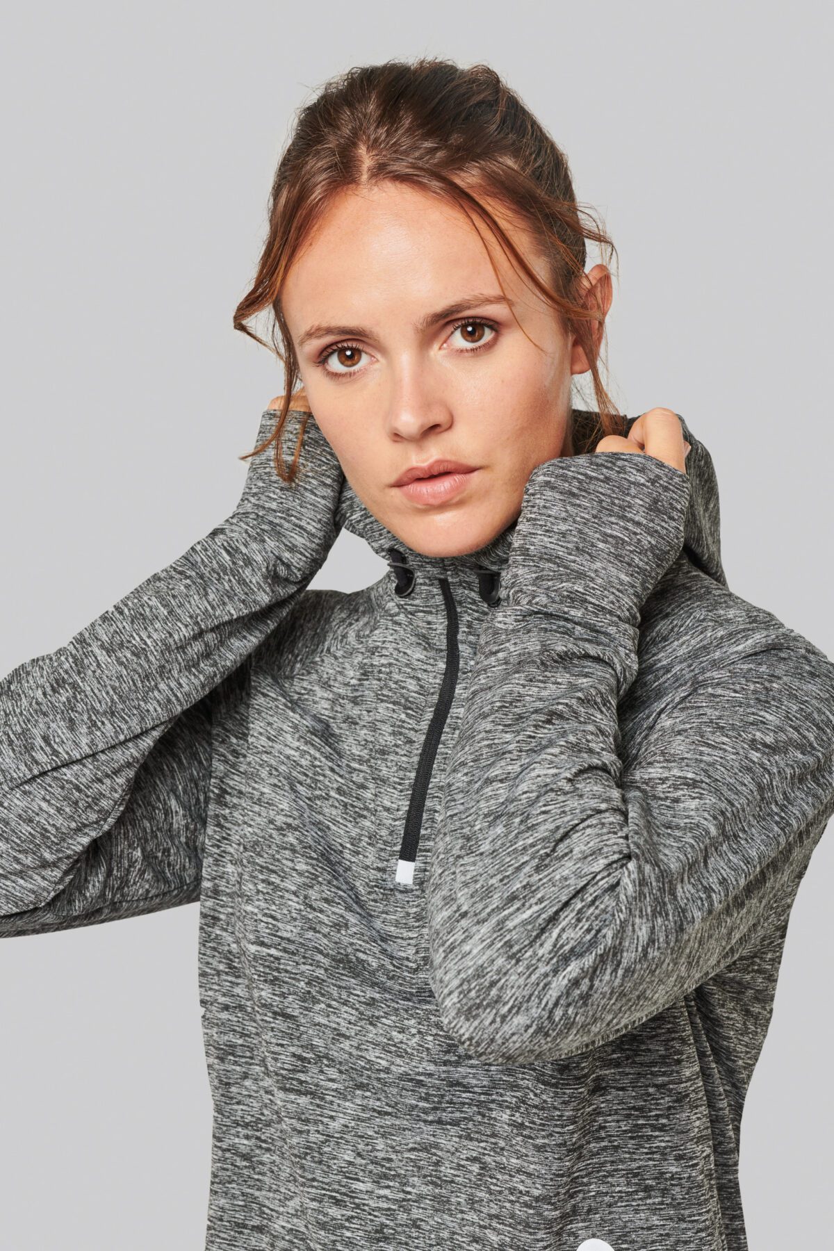 Sweat-shirt personnalisé à capuche 1/4 zip sport unisexe - PA360 – Image 37