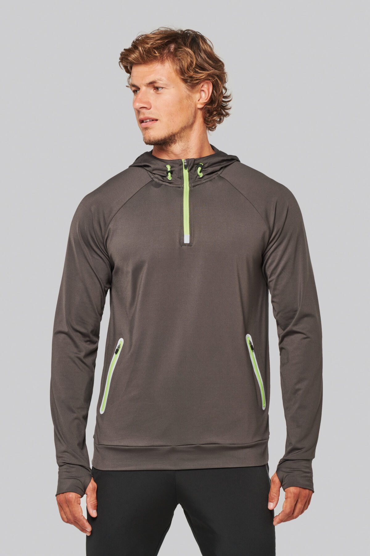 Sweat-shirt personnalisé à capuche 1/4 zip sport unisexe - PA360 – Image 3