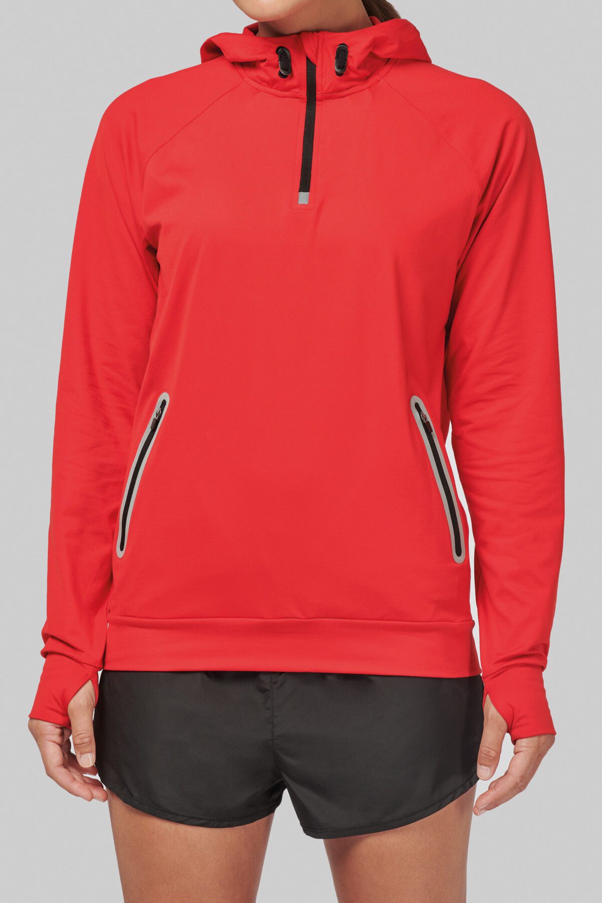 Sweat-shirt personnalisé à capuche 1/4 zip sport unisexe - PA360 – Image 42