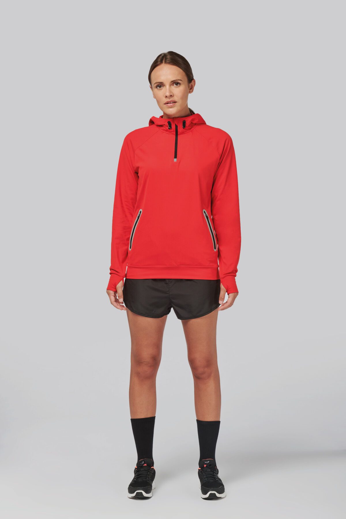 Sweat-shirt personnalisé à capuche 1/4 zip sport unisexe - PA360 – Image 12