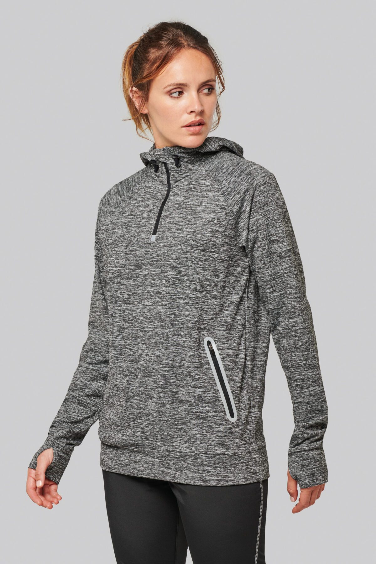 Sweat-shirt personnalisé à capuche 1/4 zip sport unisexe - PA360 – Image 16