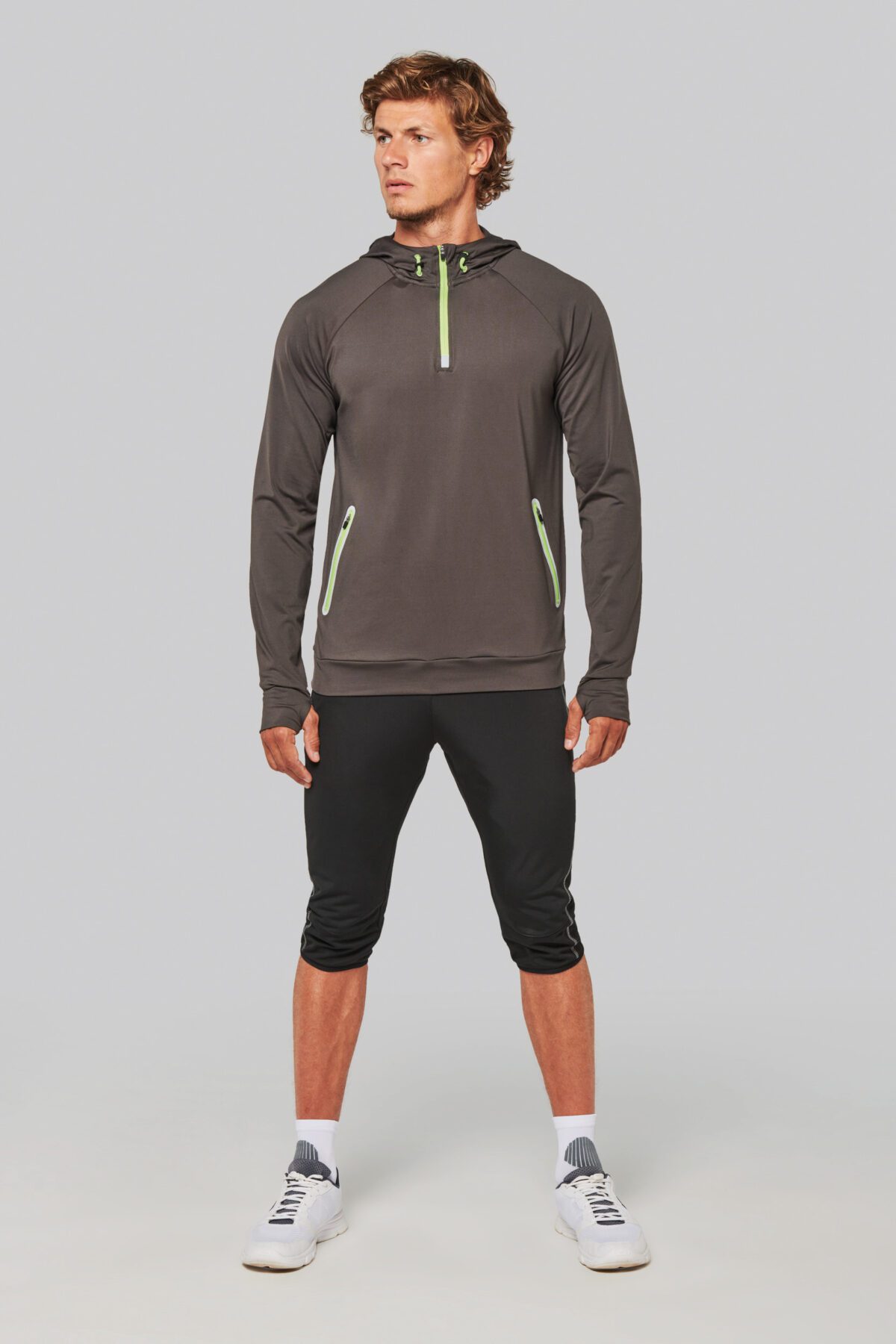 Sweat-shirt personnalisé à capuche 1/4 zip sport unisexe - PA360 – Image 4