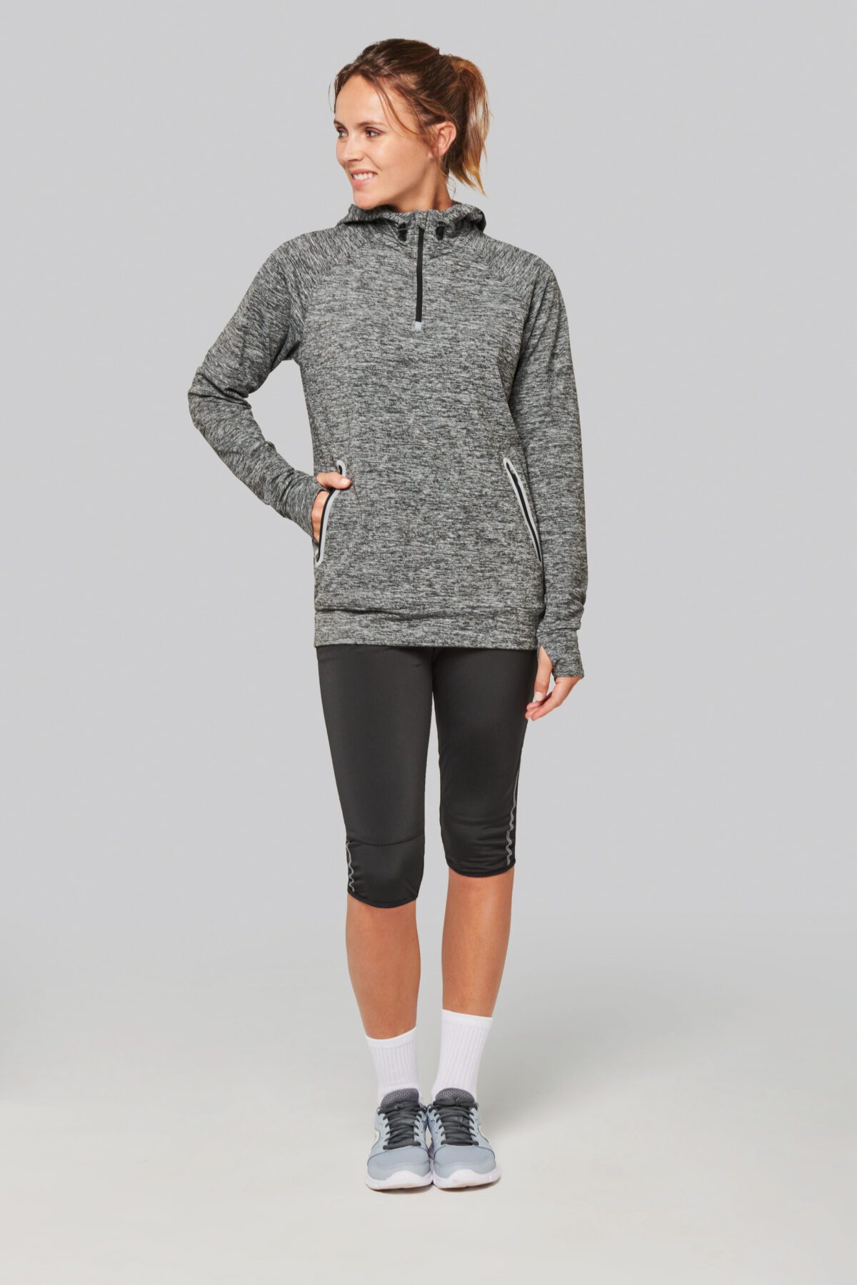 Sweat-shirt personnalisé à capuche 1/4 zip sport unisexe - PA360 – Image 18