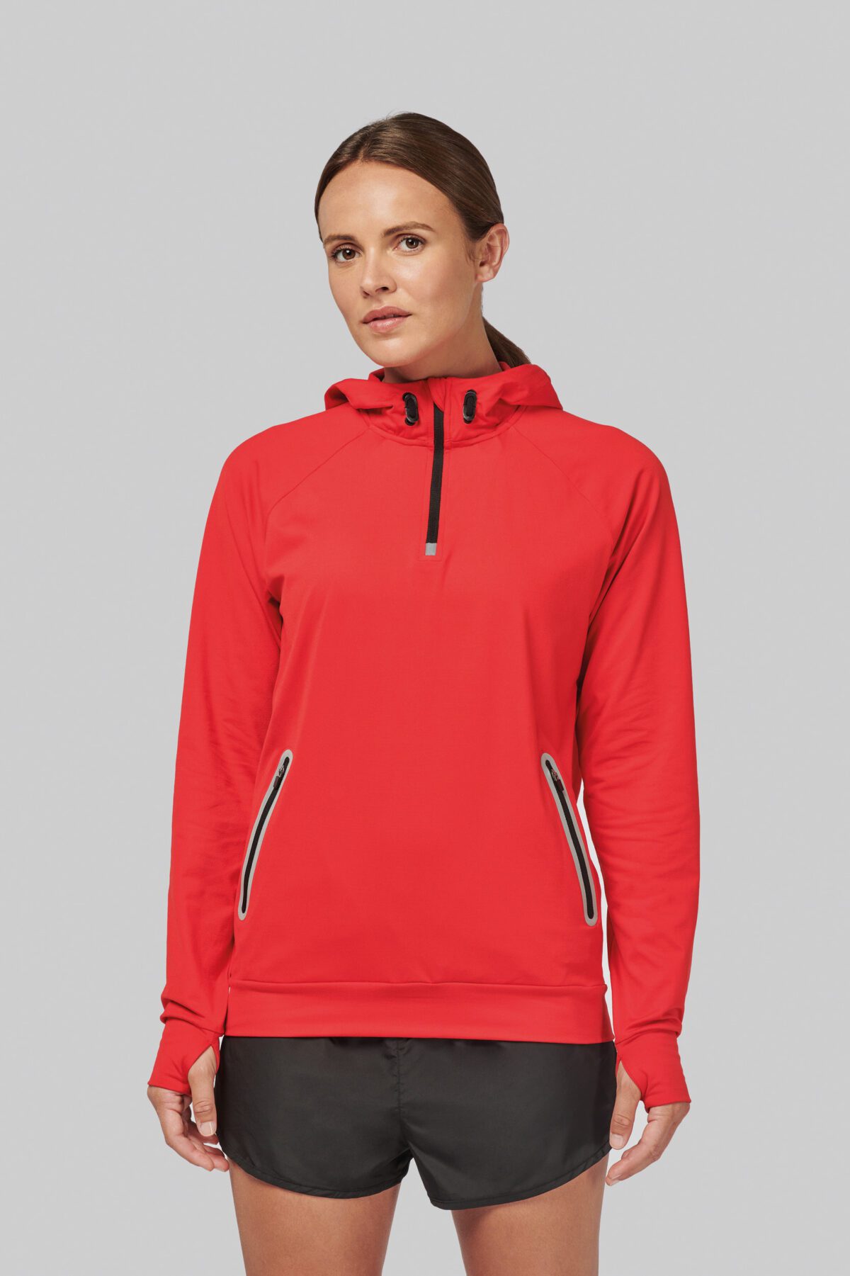 Sweat-shirt personnalisé à capuche 1/4 zip sport unisexe - PA360 – Image 8