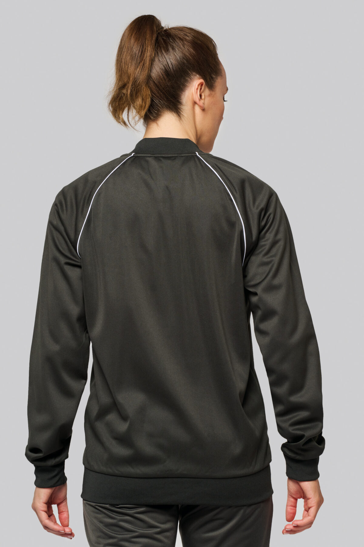 PA384 - Veste de survêtement zippée avec liseré unisexe – Image 9