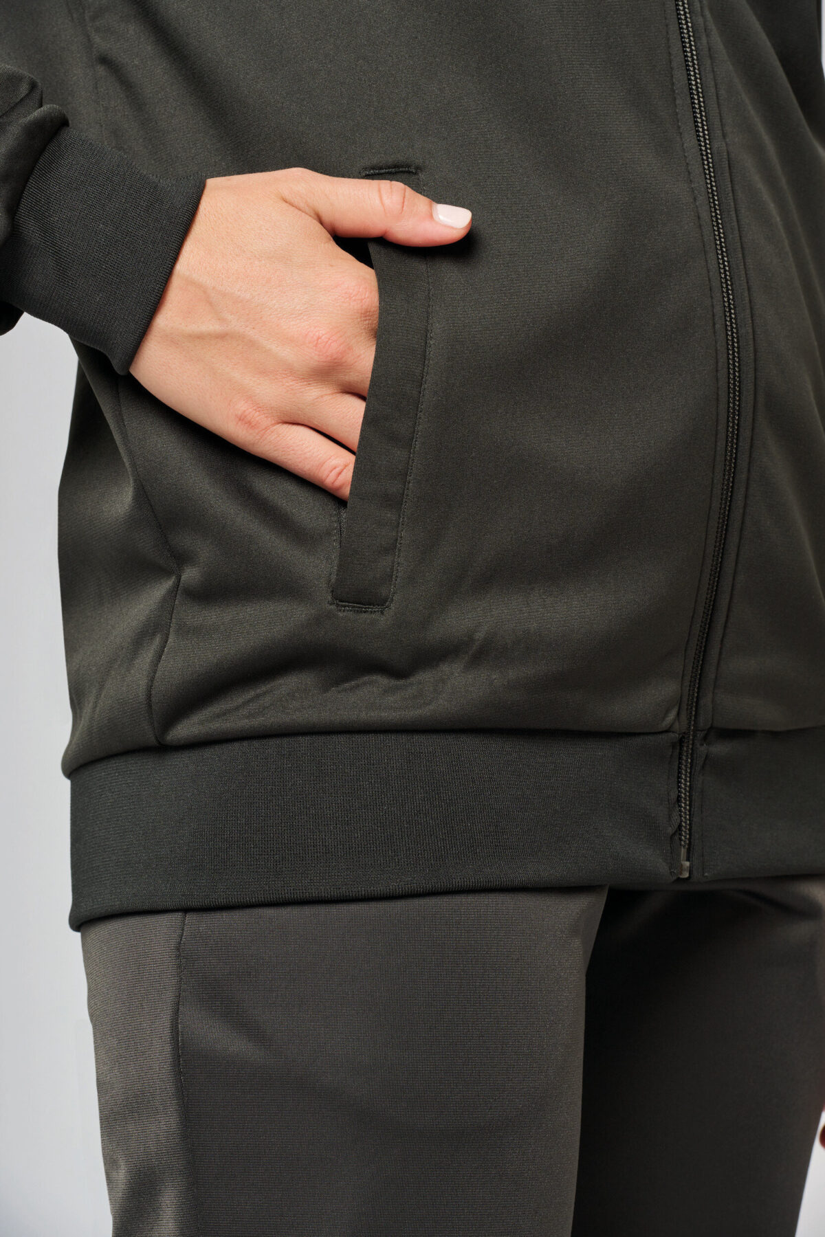 PA384 - Veste de survêtement zippée avec liseré unisexe – Image 11