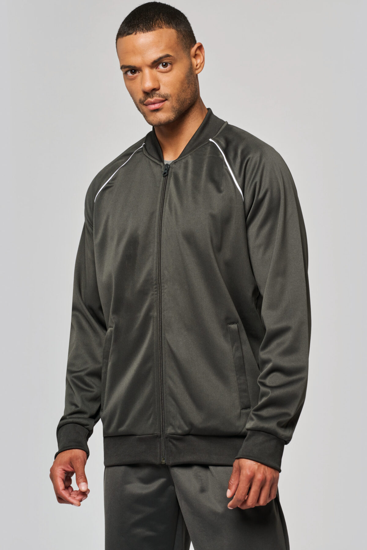 PA384 - Veste de survêtement zippée avec liseré unisexe – Image 23