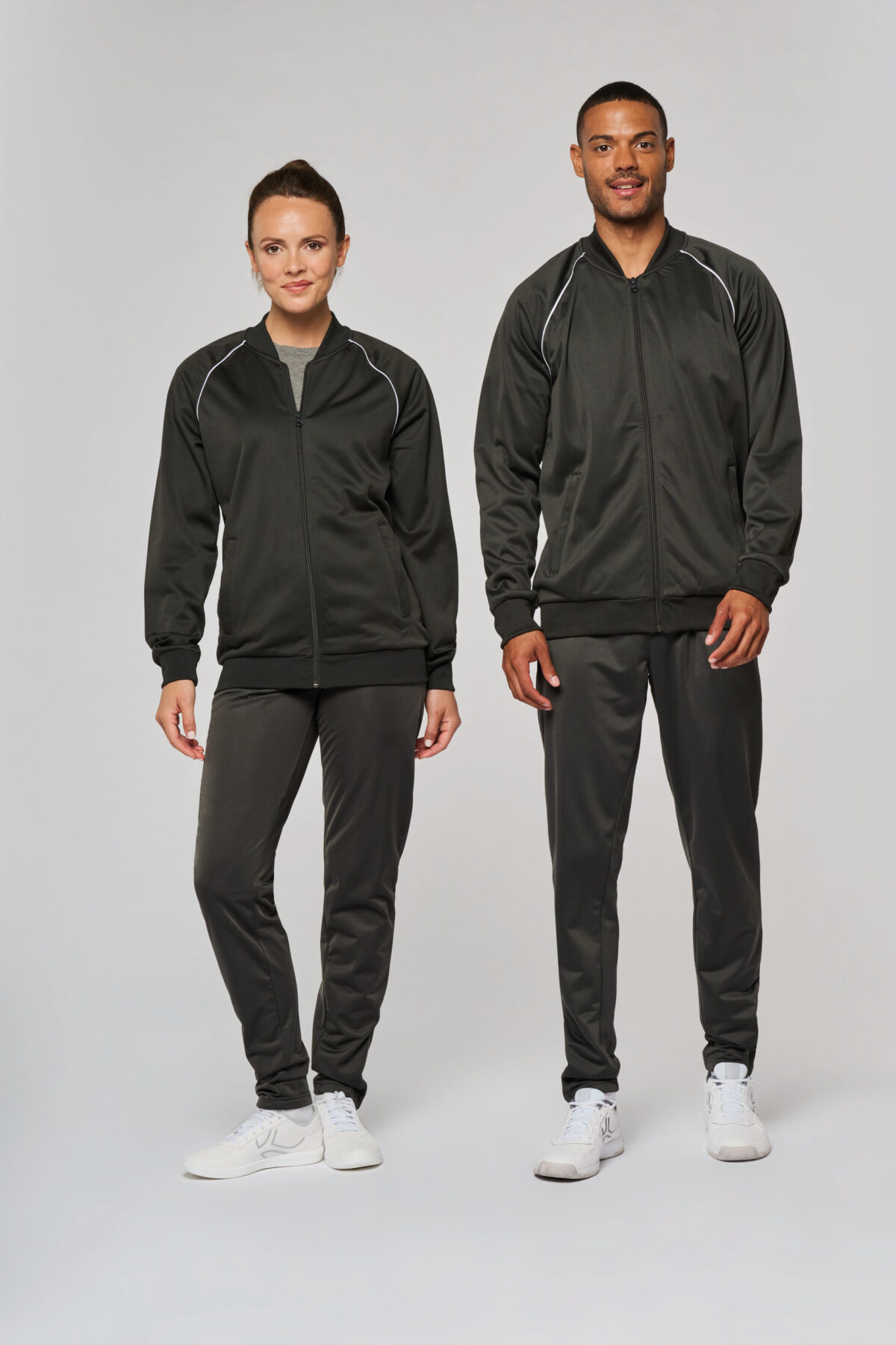 PA384 - Veste de survêtement zippée avec liseré unisexe – Image 1