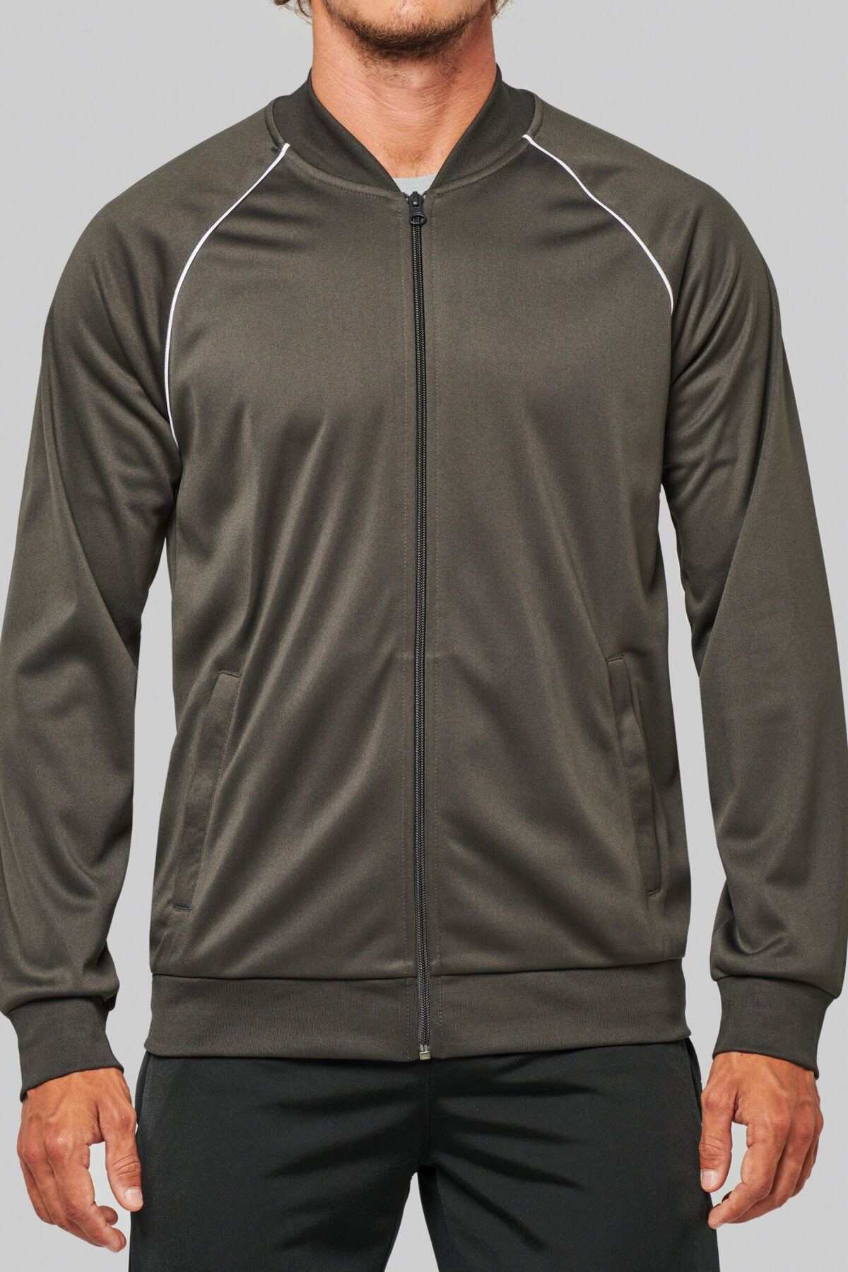 PA384 - Veste de survêtement zippée avec liseré unisexe – Image 19