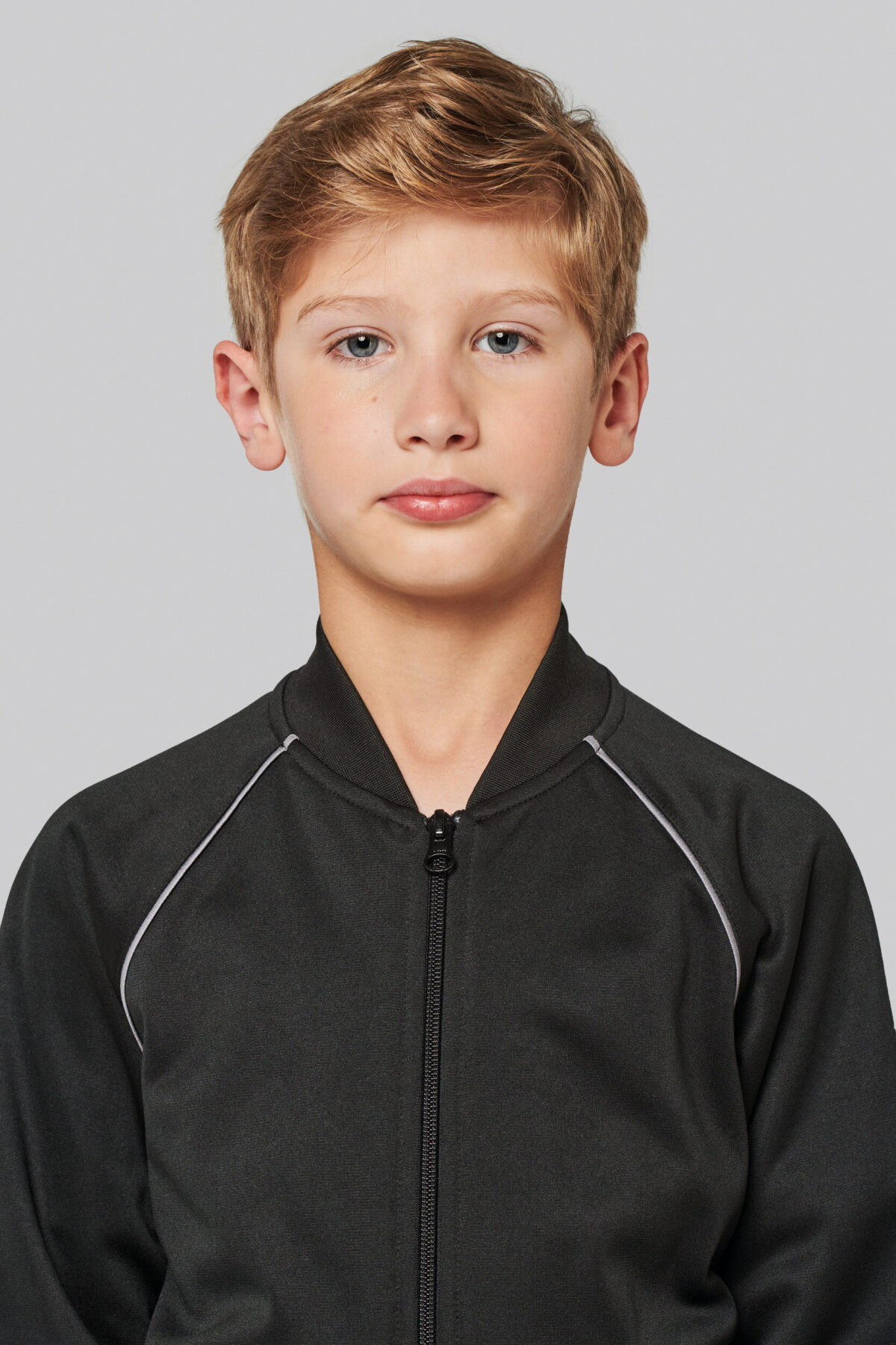 PA385 - Veste de survêtement zippée avec liseré enfant – Image 7
