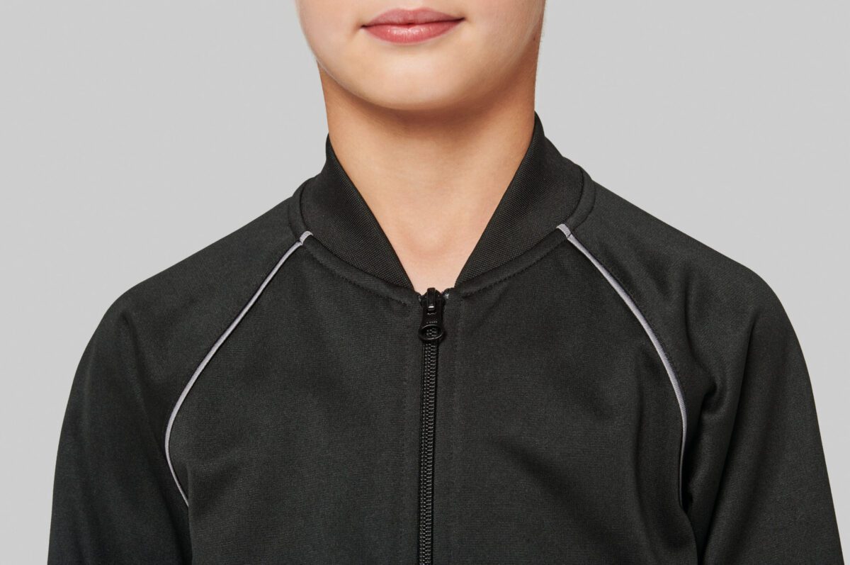 PA385 - Veste de survêtement zippée avec liseré enfant – Image 8