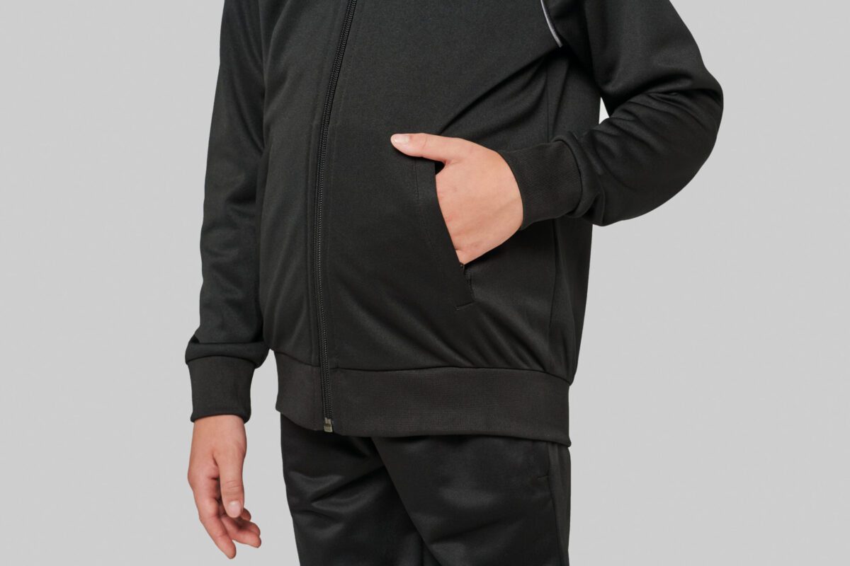 PA385 - Veste de survêtement zippée avec liseré enfant – Image 9