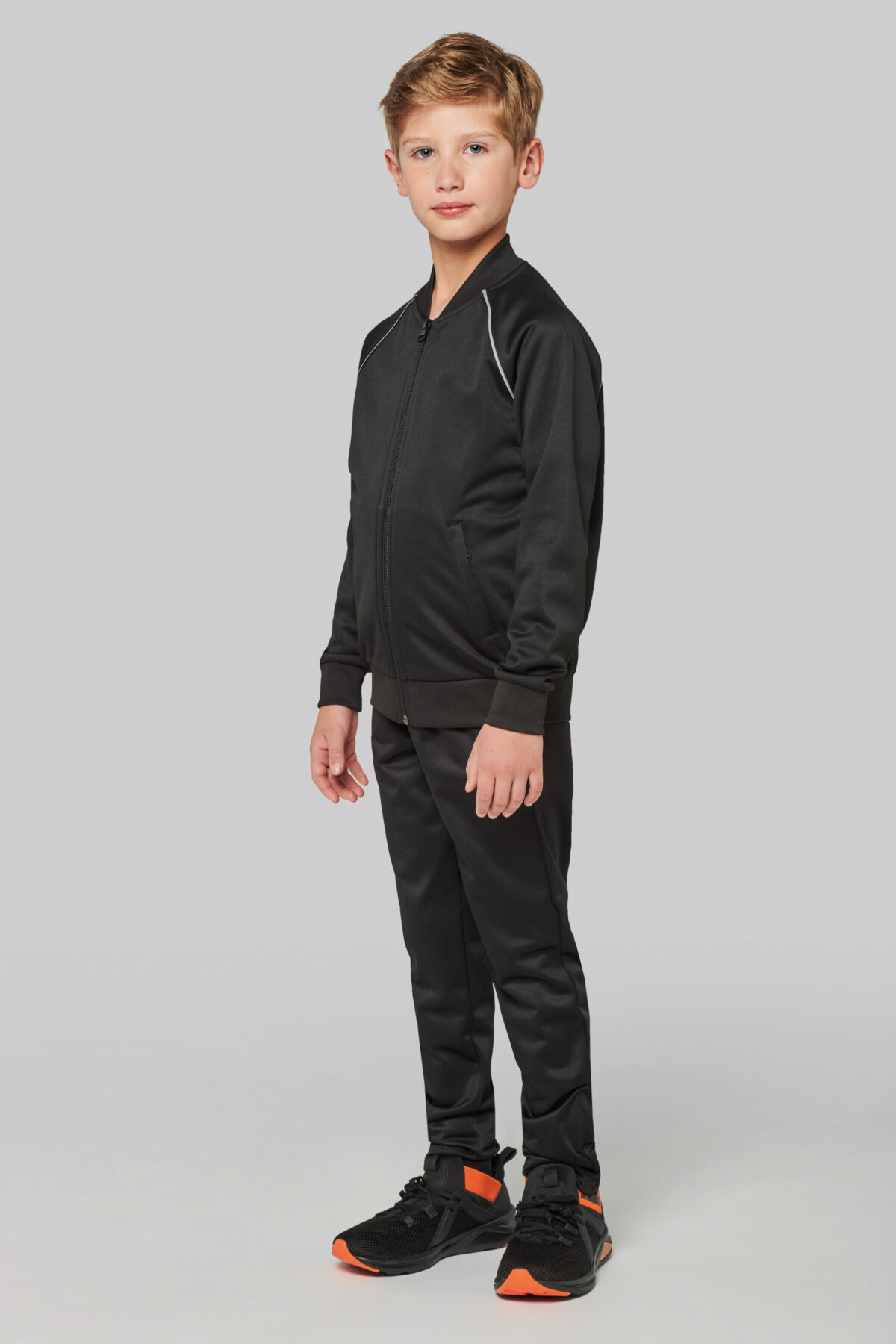 PA385 - Veste de survêtement zippée avec liseré enfant – Image 6