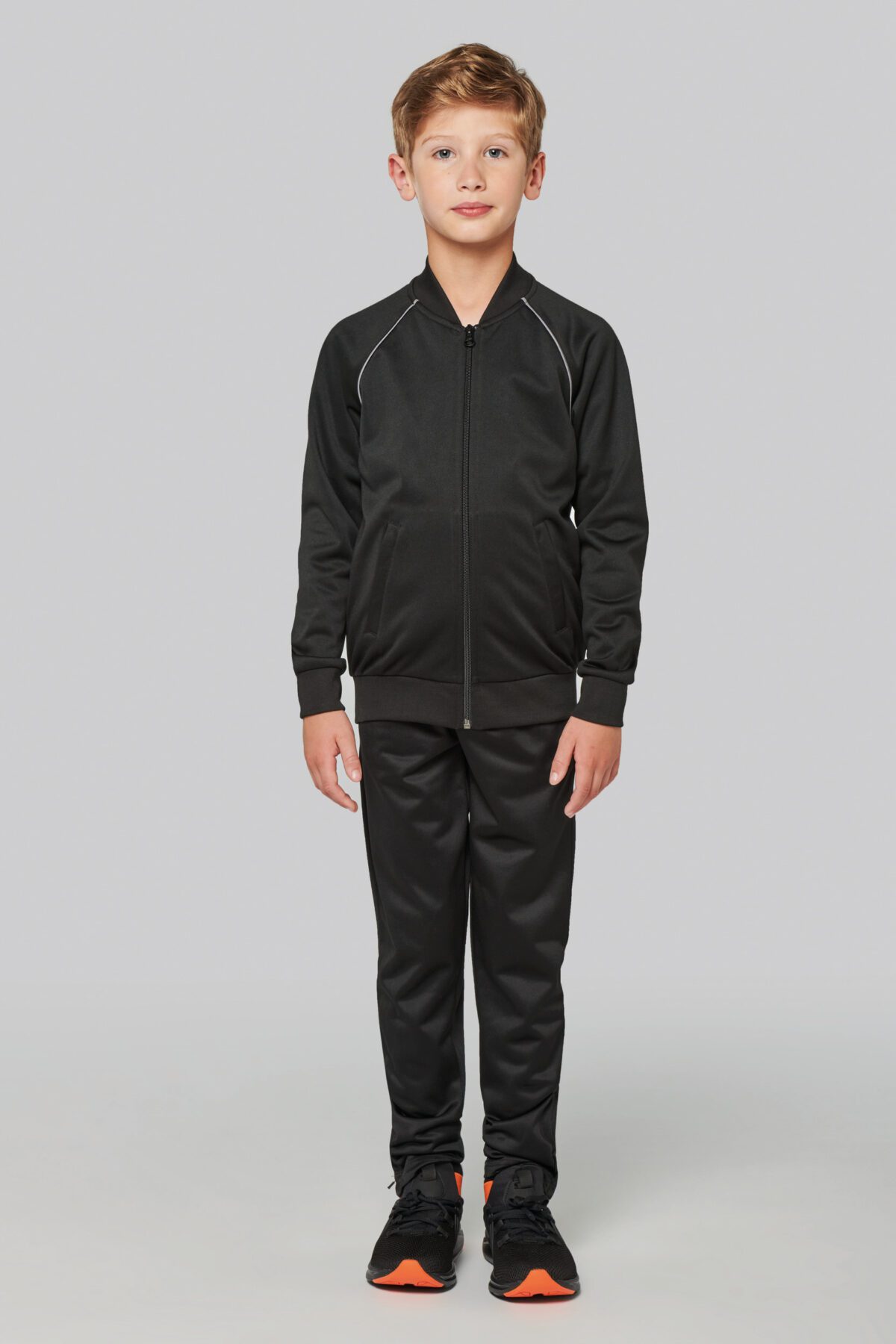 PA385 - Veste de survêtement zippée avec liseré enfant – Image 4