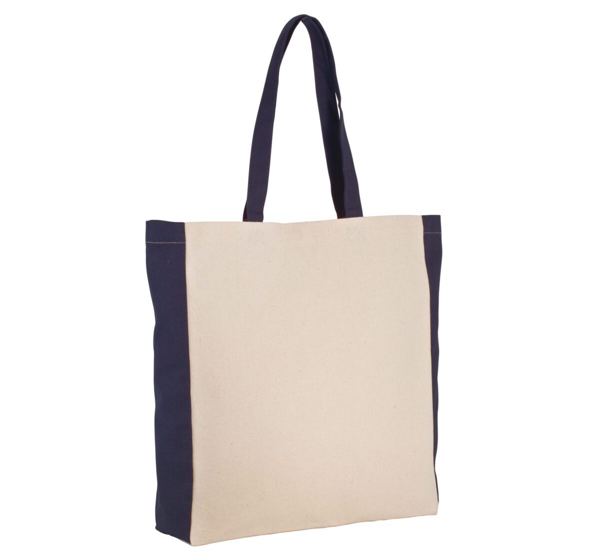 KI0275 - Sac cabas bicolore - Natural / Navy, one-size – Image 1