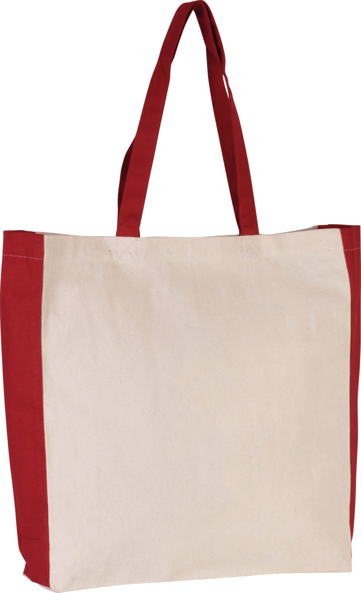 KI0275 - Sac cabas bicolore - Natural / Red, one-size – Image 1