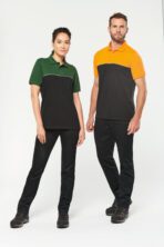 Polo bicolore écoresponsable manches courtes unisexe - WK210 – Image 8