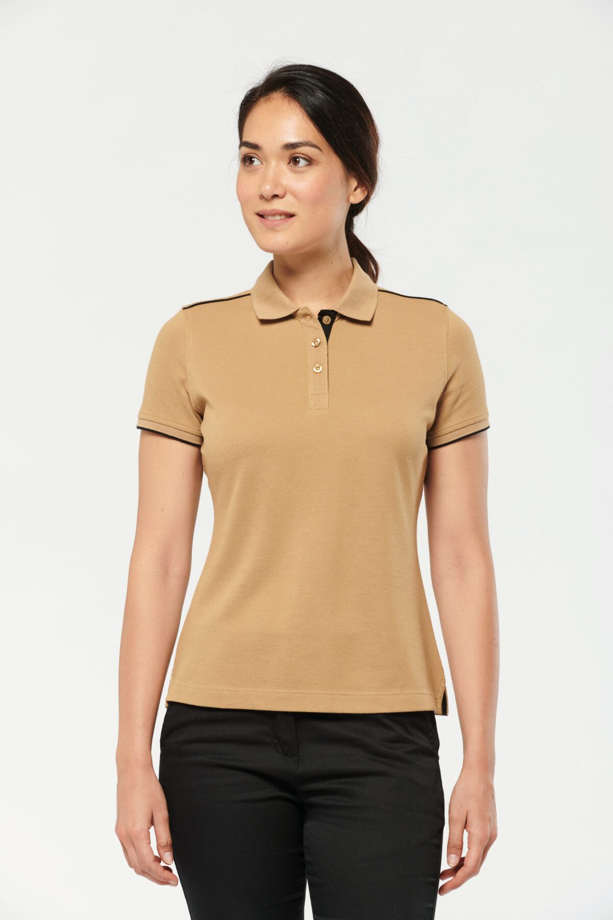 Polo Day To Day contrasté manches courtes femme - WK271 – Image 1