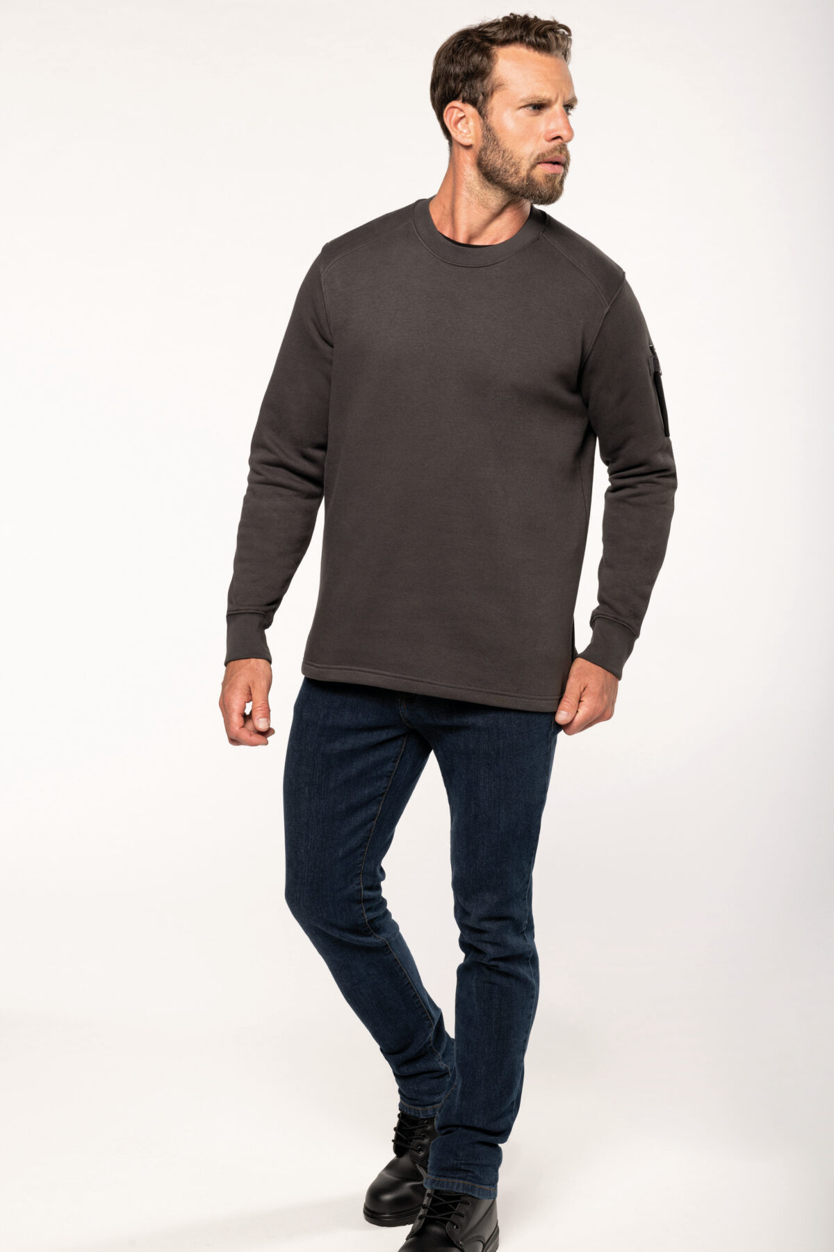Sweat-shirt personnalisé manches montées homme - WK4001 – Image 4