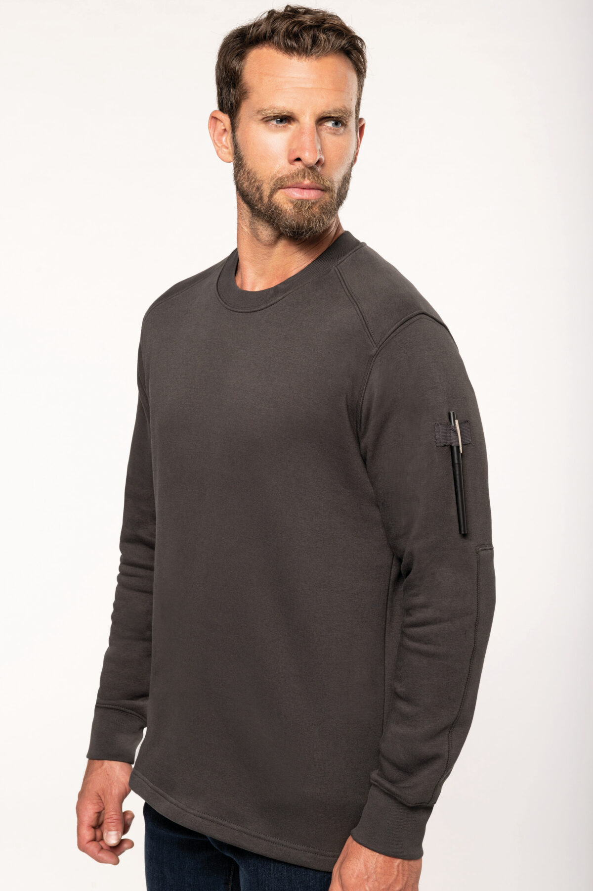Sweat-shirt personnalisé manches montées homme - WK4001 – Image 2