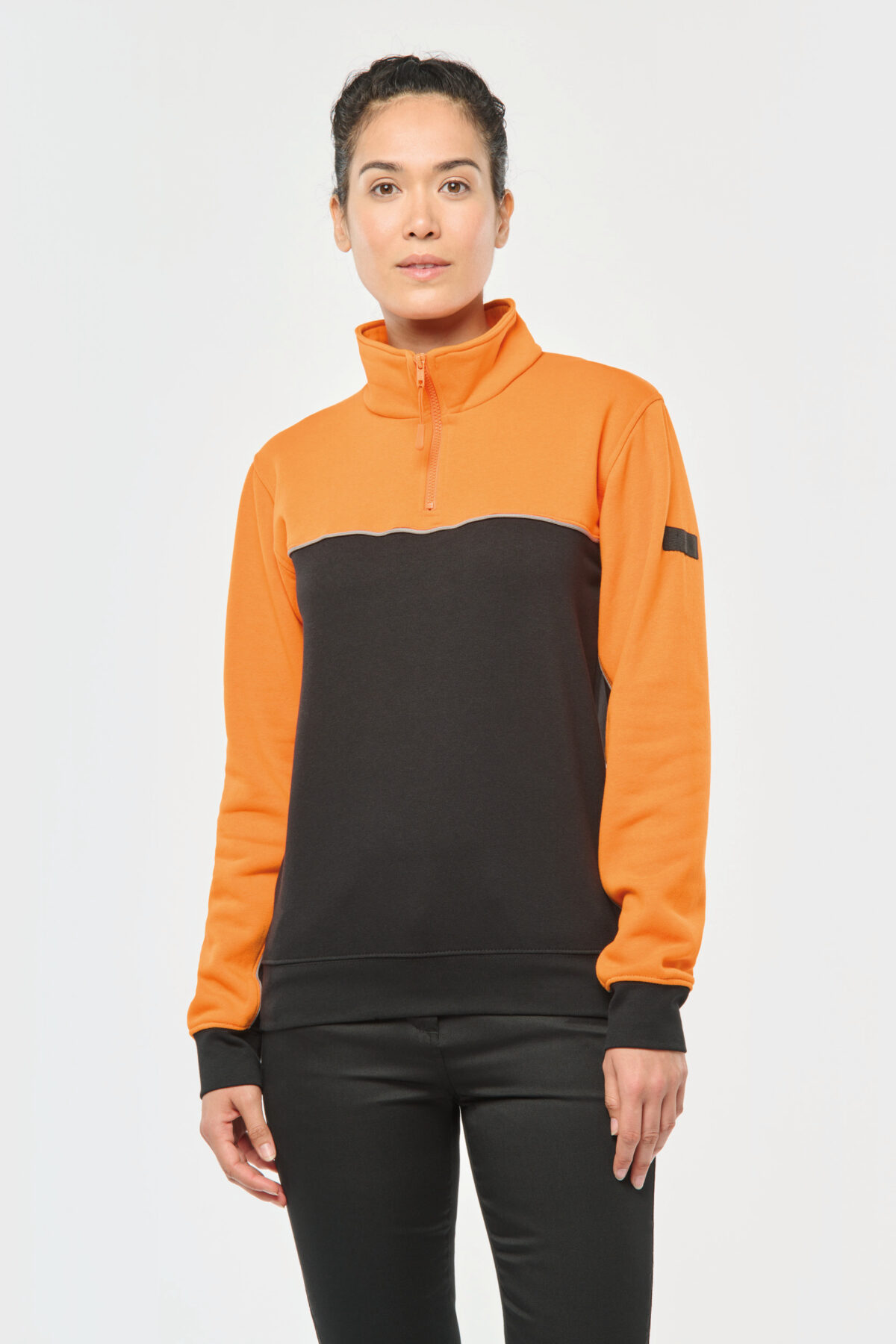 Sweat-shirt personnalisé écoresponsable col zippé unisexe - WK404 – Image 40