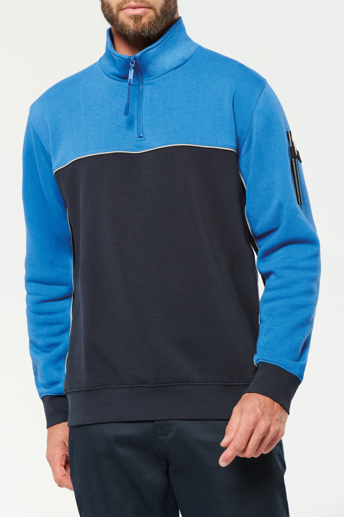 Sweat-shirt personnalisé écoresponsable col zippé unisexe - WK404 – Image 42