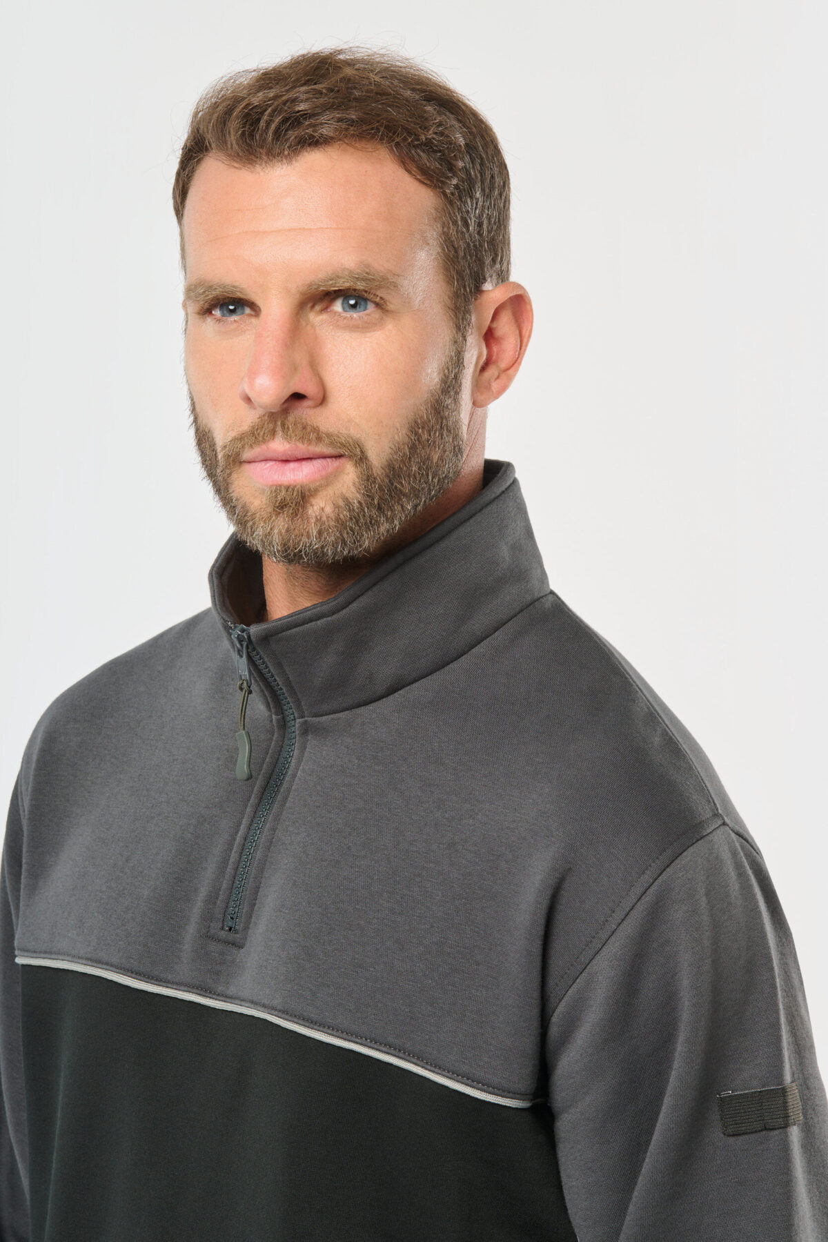Sweat-shirt personnalisé écoresponsable col zippé unisexe - WK404 – Image 19