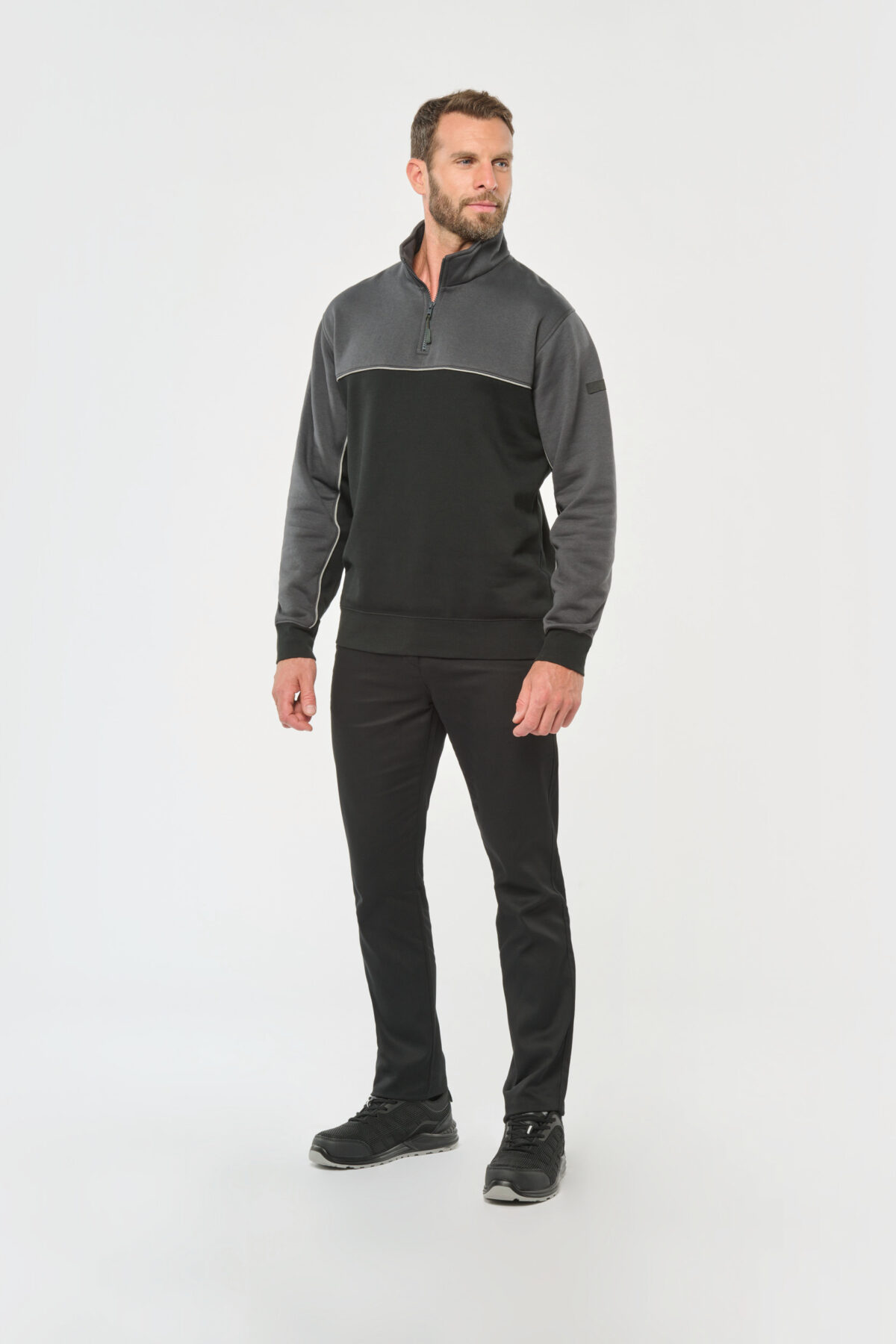 Sweat-shirt personnalisé écoresponsable col zippé unisexe - WK404 – Image 18