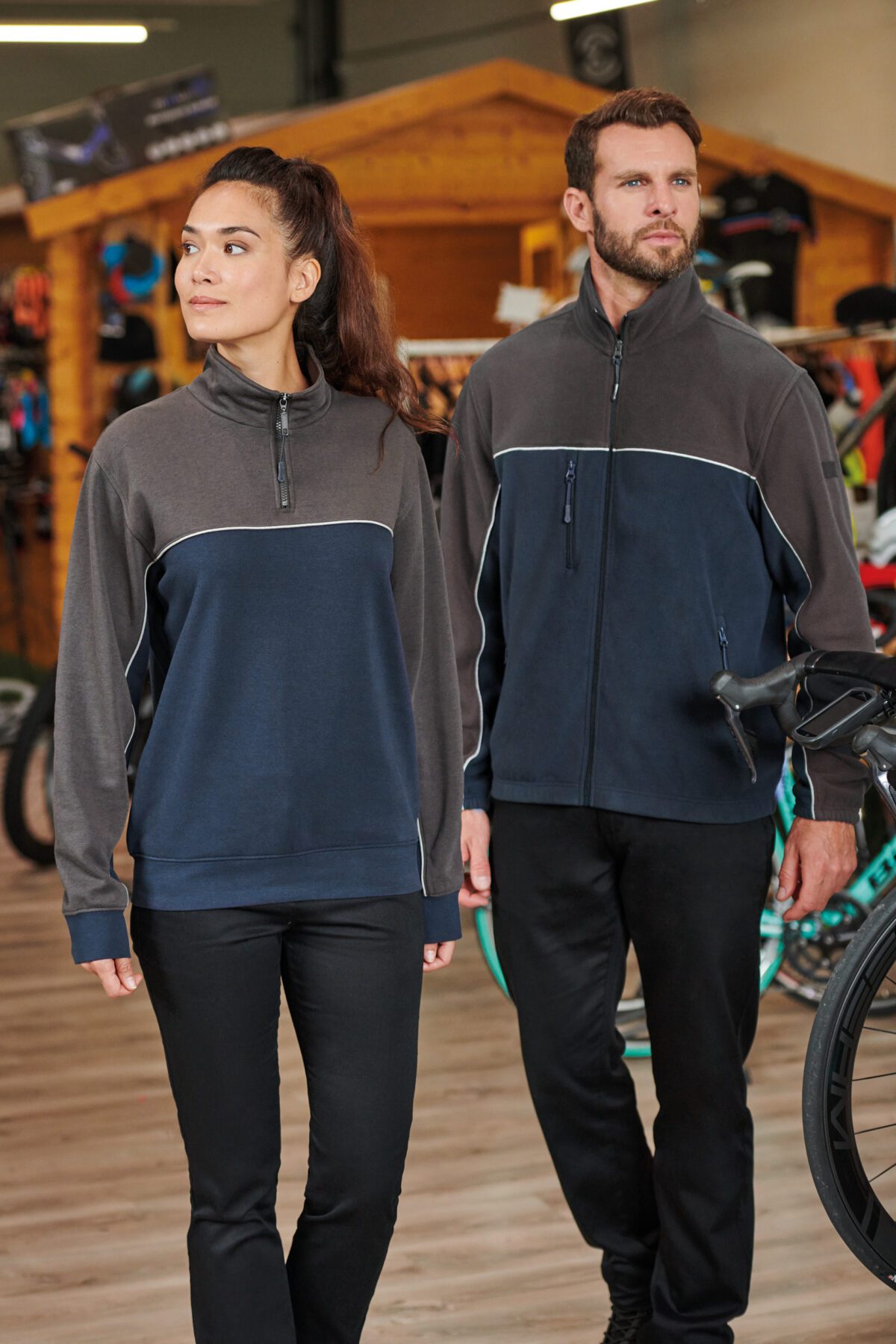 Veste micropolaire bicolore écoresponsable unisexe - WK904 – Image 13