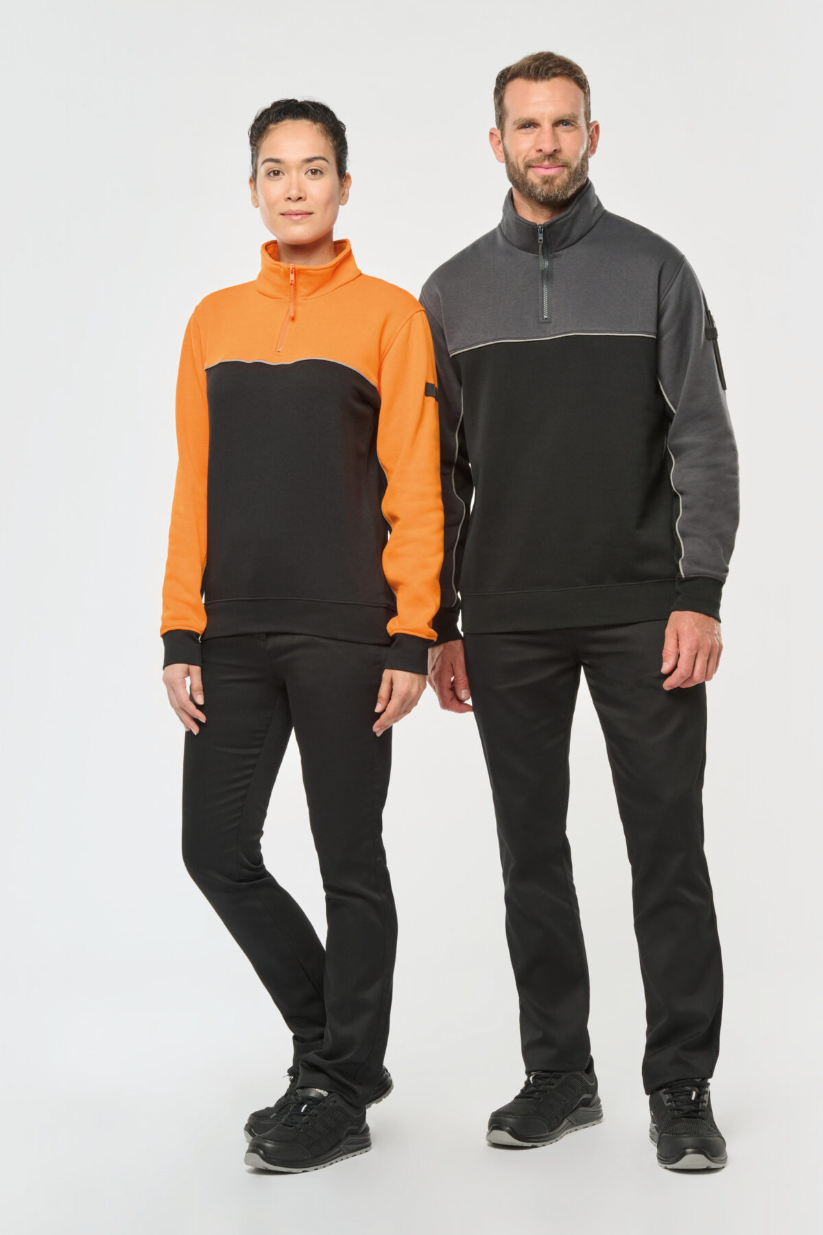 Sweat-shirt personnalisé écoresponsable col zippé unisexe - WK404 – Image 15