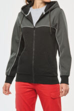 Veste molleton bicolore zippée à capuche écoresponsable unisexe - WK410 – Image 7
