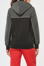 Veste molleton bicolore zippée à capuche écoresponsable unisexe - WK410 – Image 8