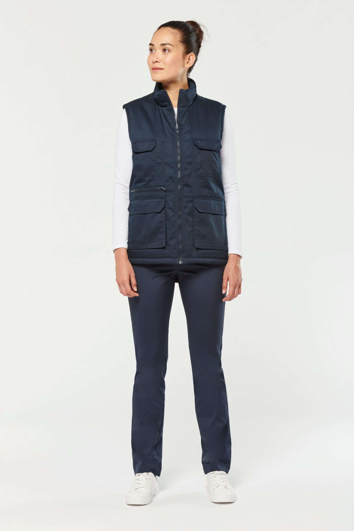 Gilet polycoton multipoches rembourré unisexe - WK607 – Image 12