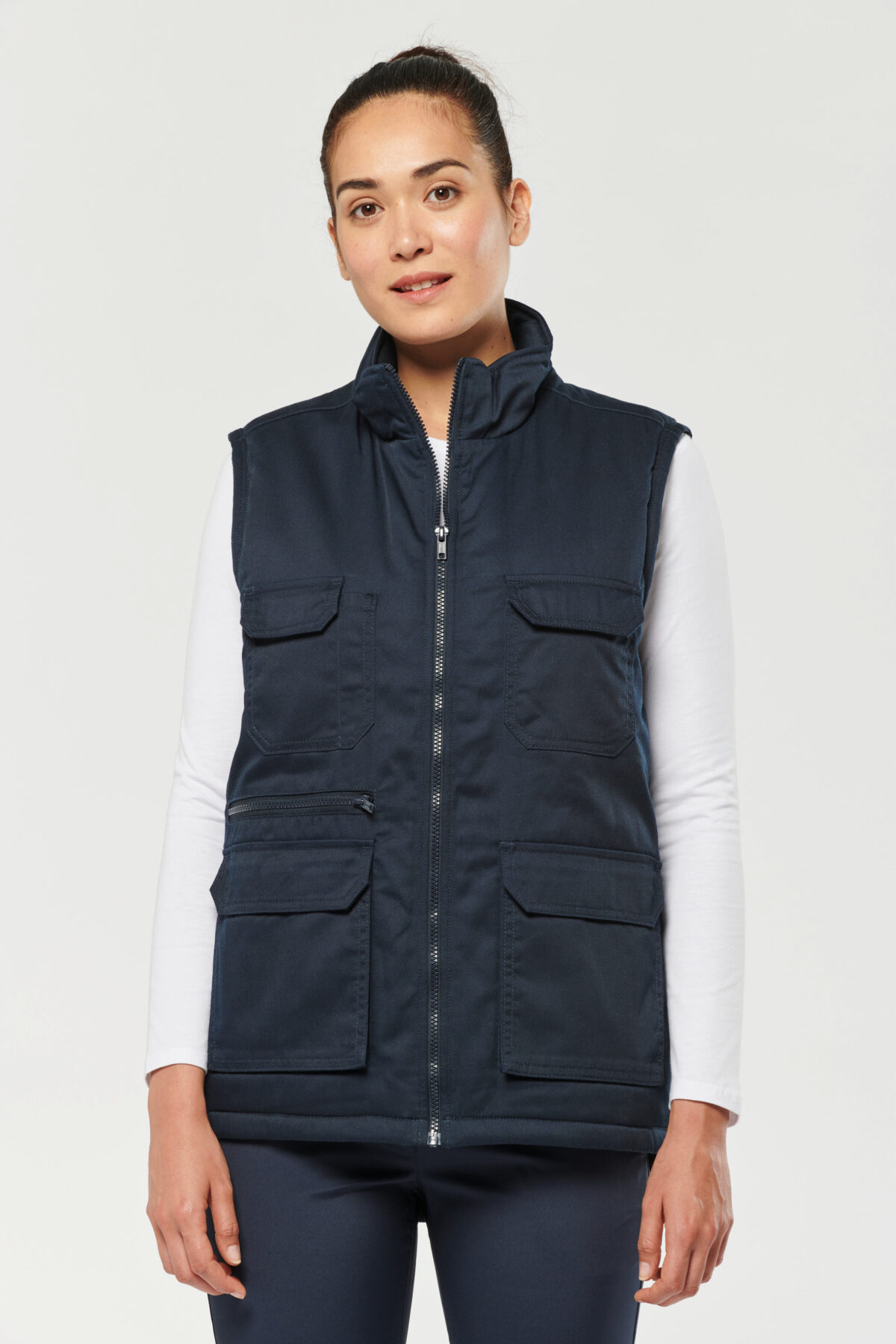 Gilet polycoton multipoches rembourré unisexe - WK607 – Image 9