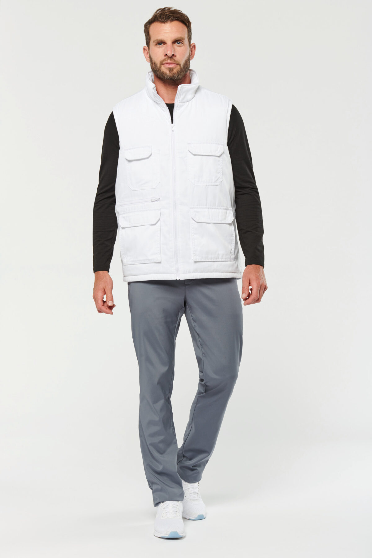 Gilet polycoton multipoches rembourré unisexe - WK607 – Image 8