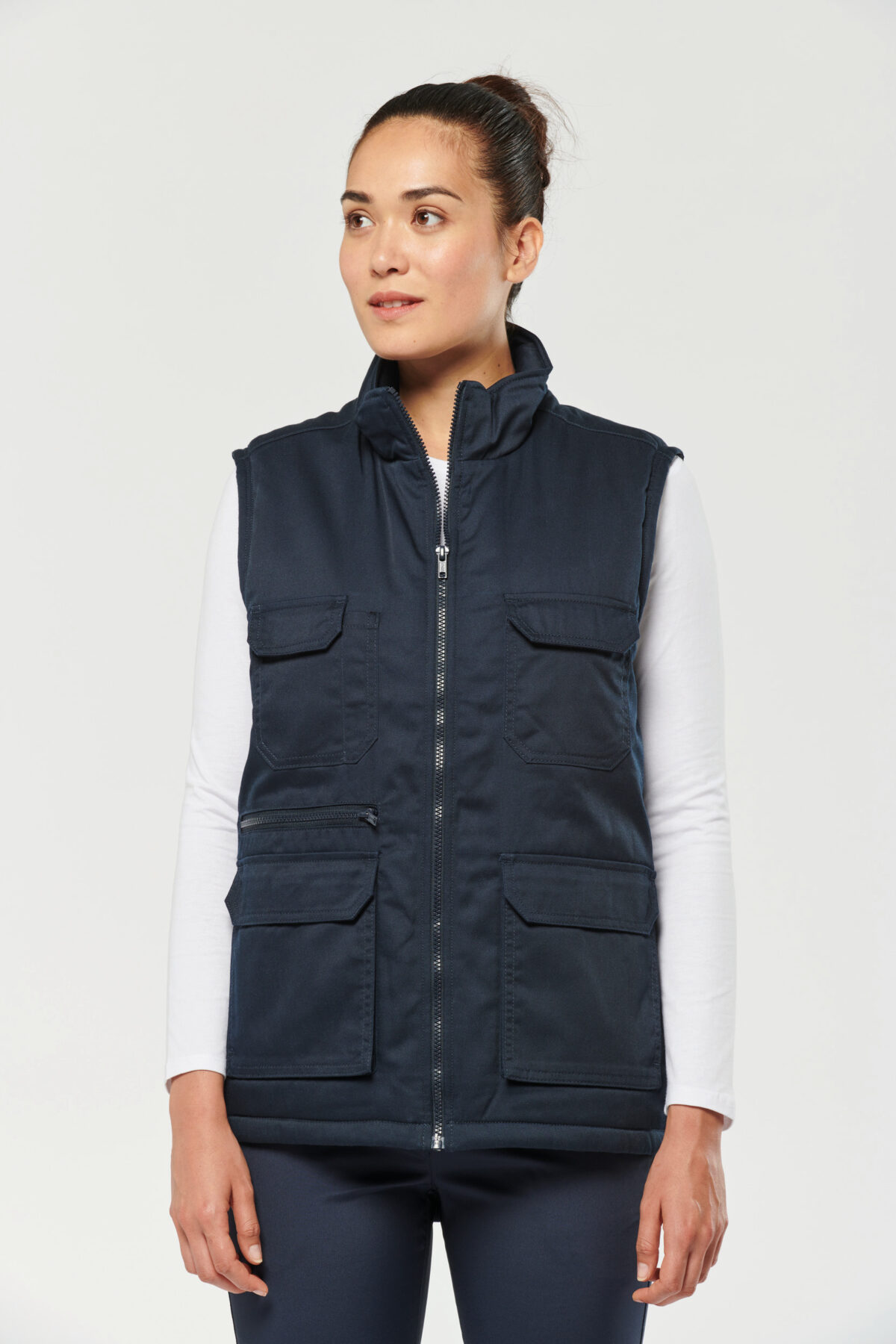Gilet polycoton multipoches rembourré unisexe - WK607 – Image 11