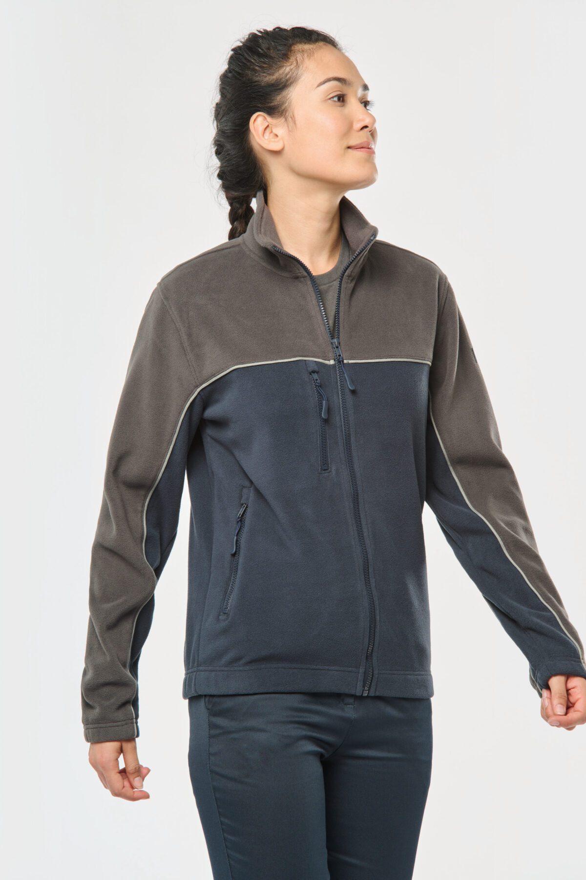Veste micropolaire bicolore écoresponsable unisexe - WK904 – Image 20
