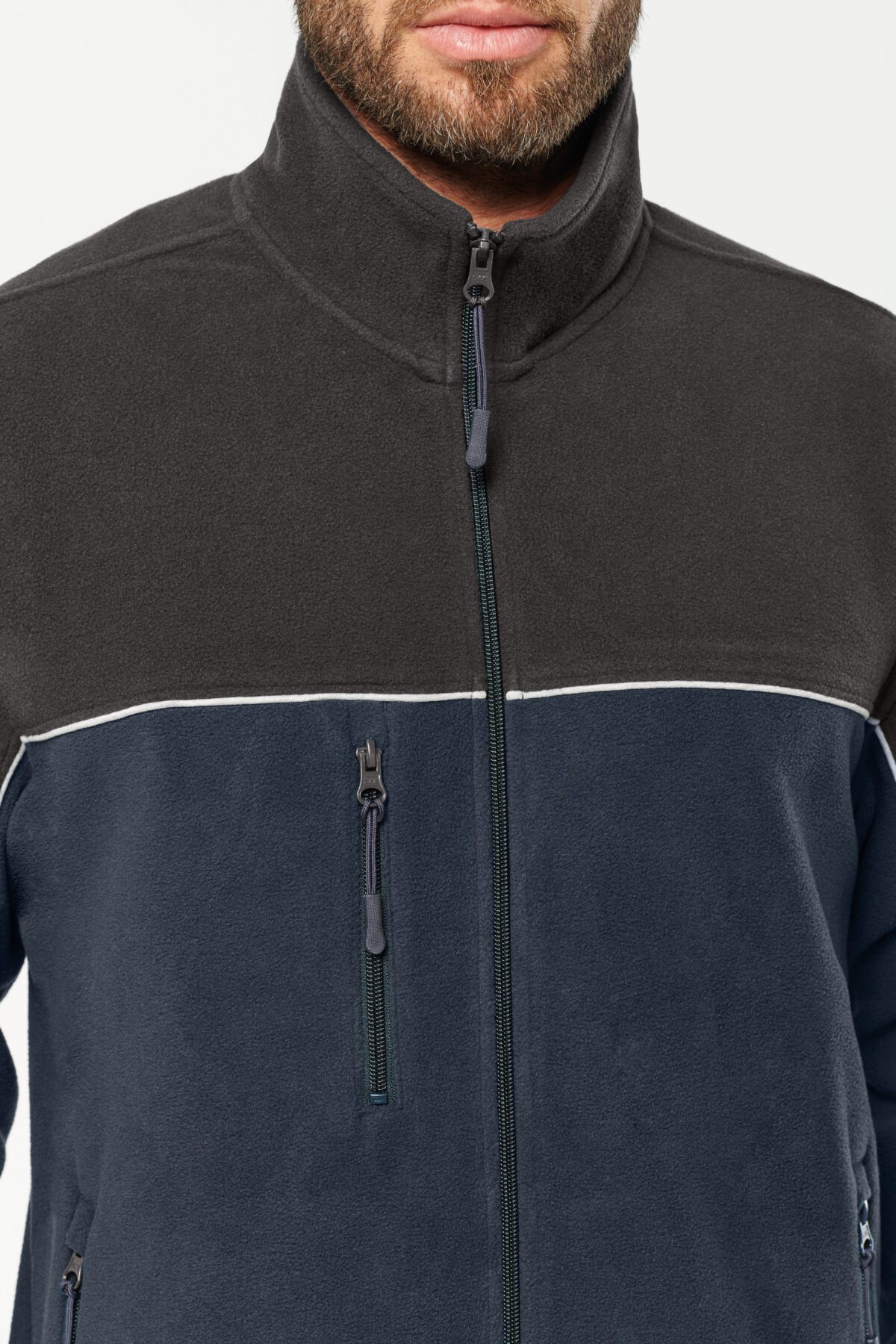 Veste micropolaire bicolore écoresponsable unisexe - WK904 – Image 10