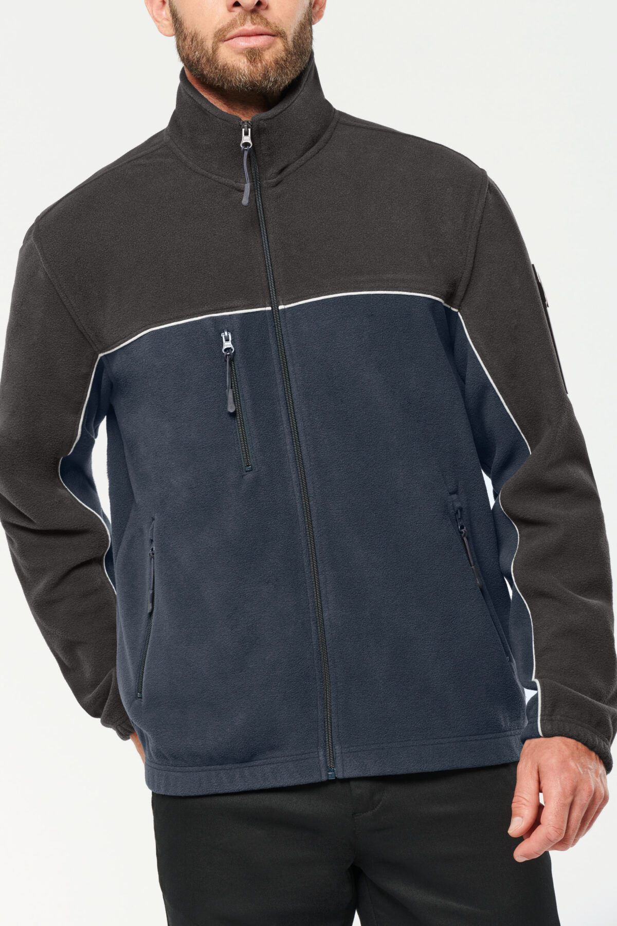 Veste micropolaire bicolore écoresponsable unisexe - WK904 – Image 41