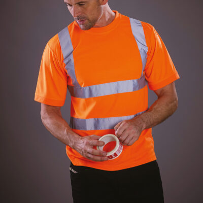 T-shirt personnalisé haute visibilité manches courtes