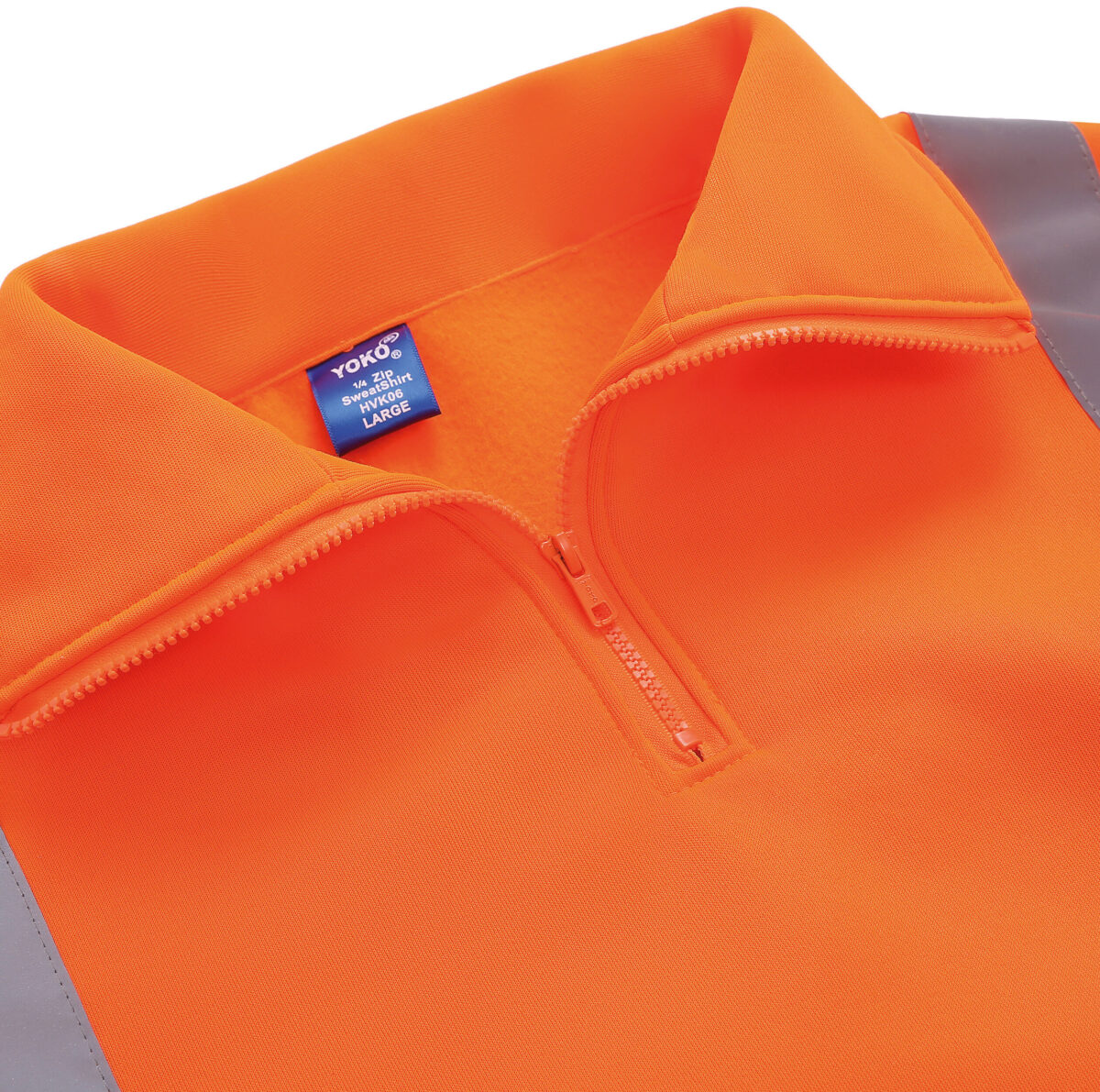 Sweat-shirt personnalisé 1/4 zip haute visibilité - YHVK06 – Image 2