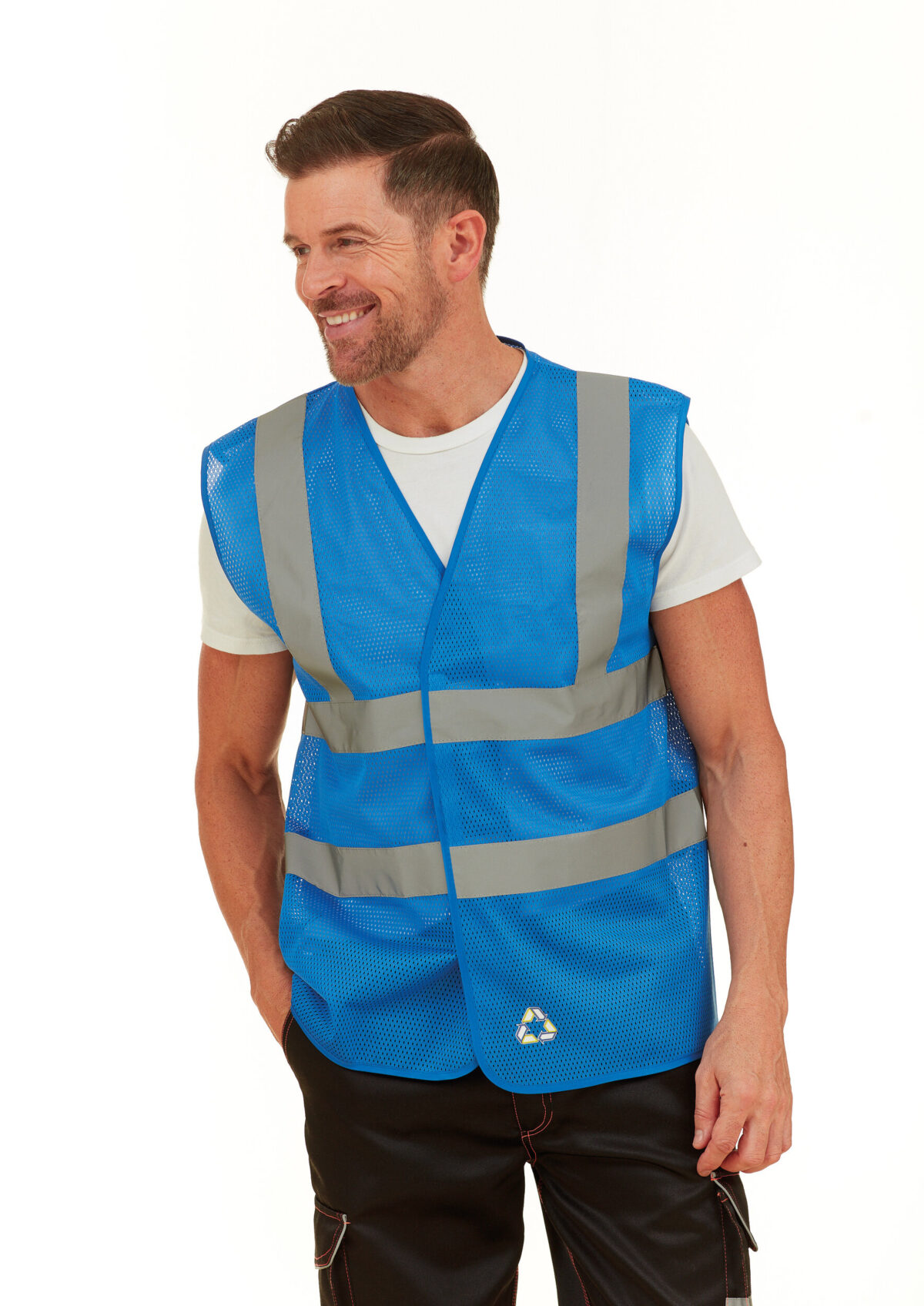 Gilet haute visibilité à maille ajourée recyclée - YHVW120 – Image 4