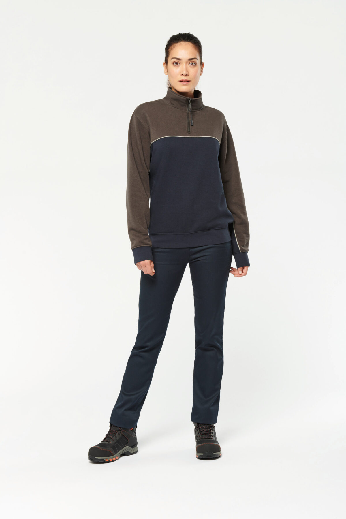 Sweat-shirt personnalisé écoresponsable col zippé unisexe - WK404 – Image 7
