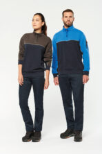 Sweat-shirt personnalisé écoresponsable col zippé unisexe